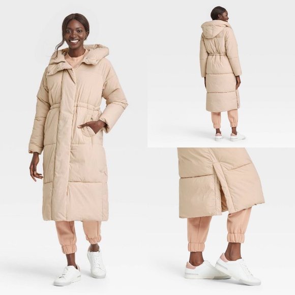 Puffer Jacket Hooded Tancream 